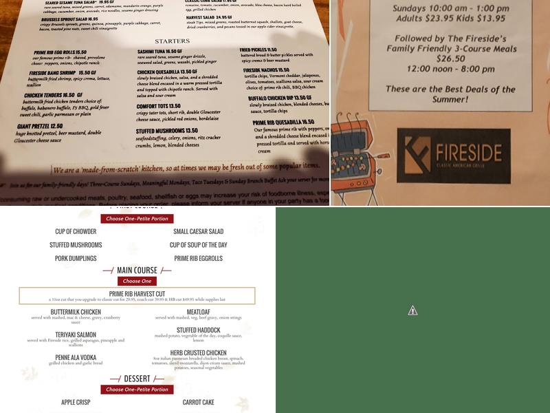 Fireside Grille Menu