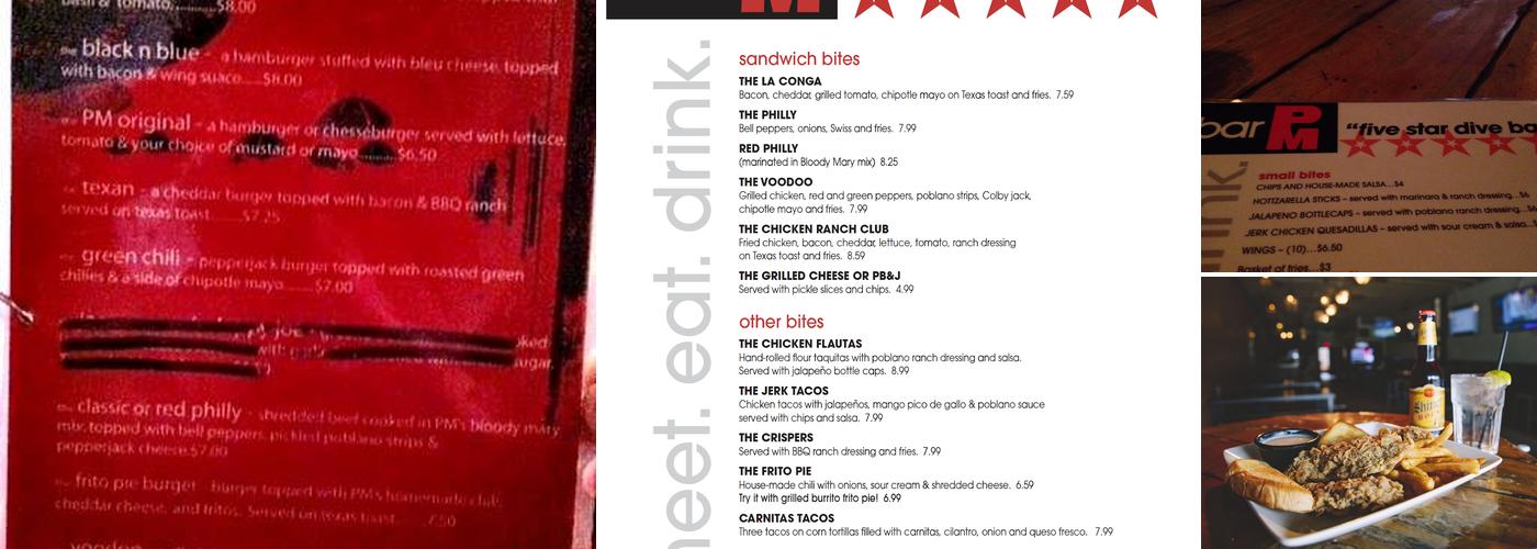 Bar PM Menu
