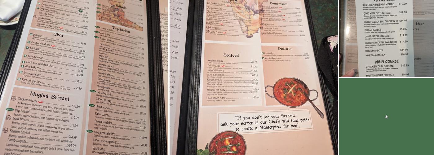 Dakshin Menu