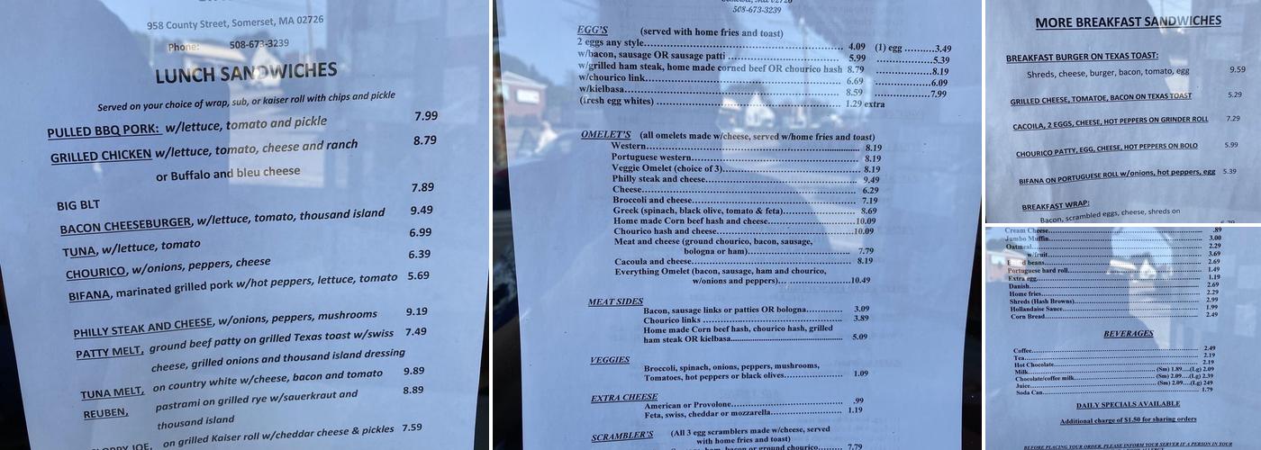 Cindy's Menu