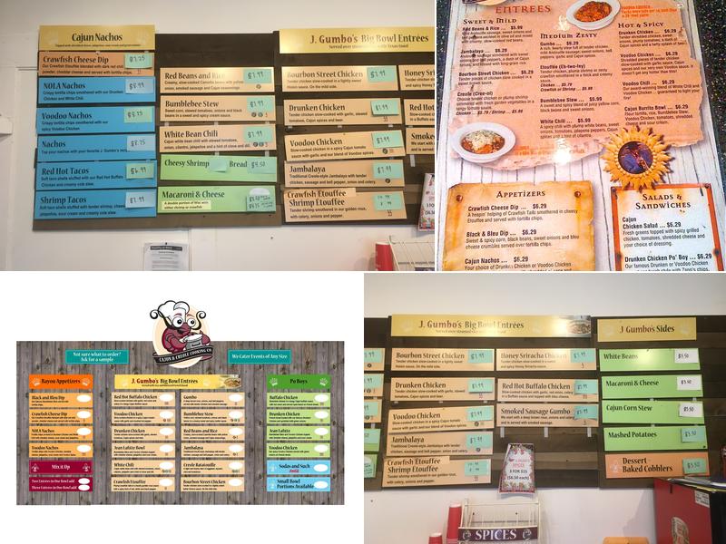 J. Gumbo’s Middletown Menu