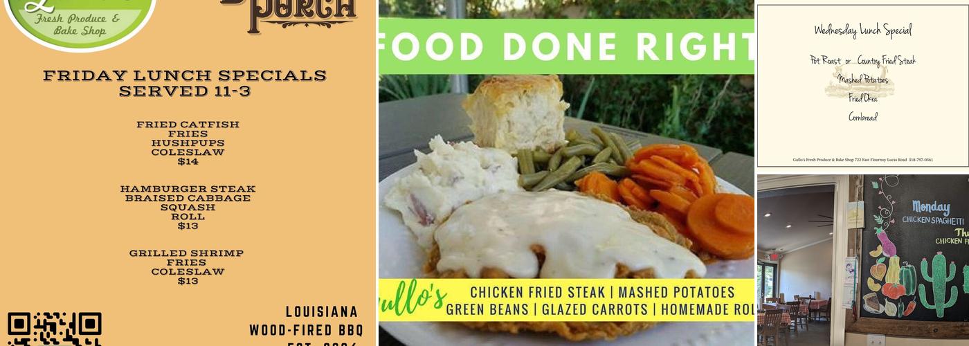 Gullos Fresh Produce Menu