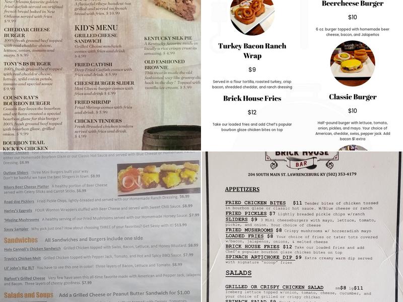 Bourbon Station, LLC Menu