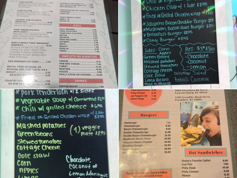 Shelby’s Diner Frankfort Menu