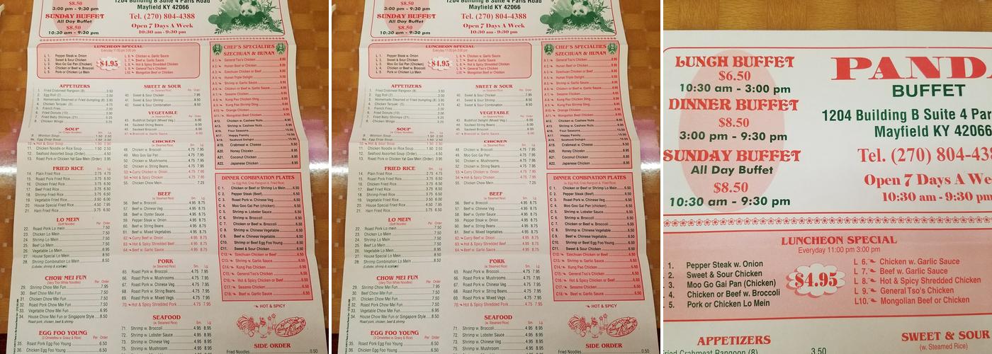 Panda Menu