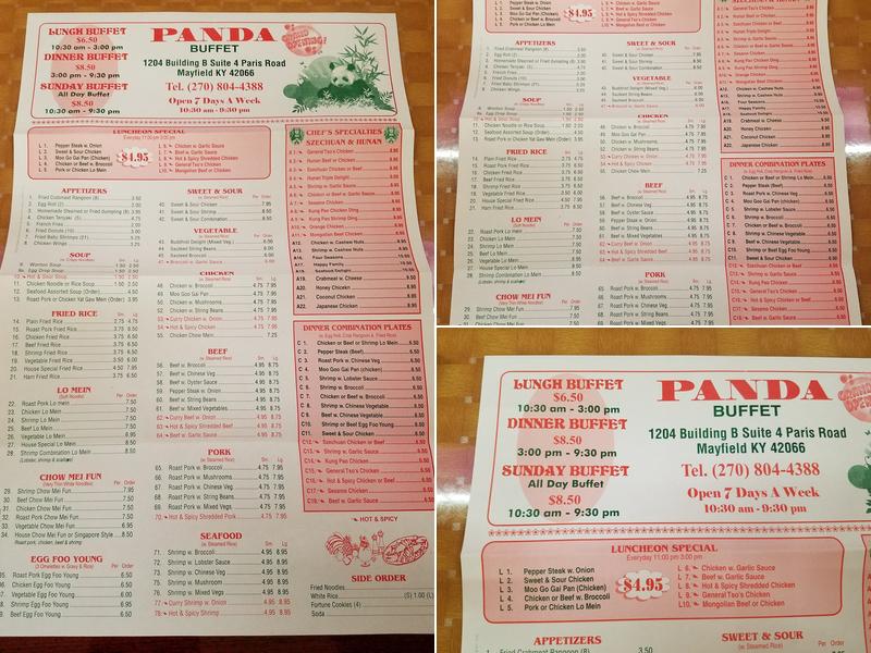 Panda Menu