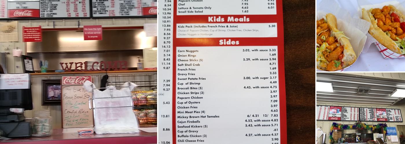 Mr. Po-Boy Menu