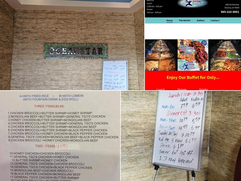 Ocean Star Super Buffet Menu