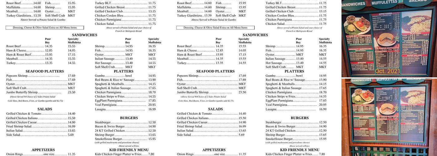 DiMartino's Menu