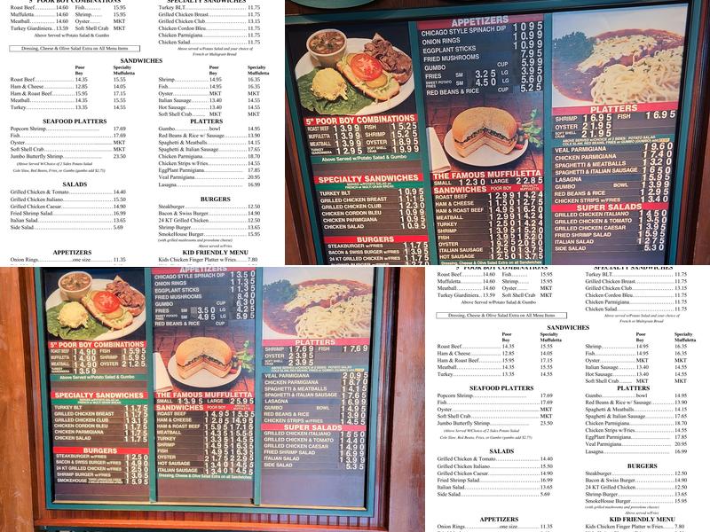 DiMartino's Menu