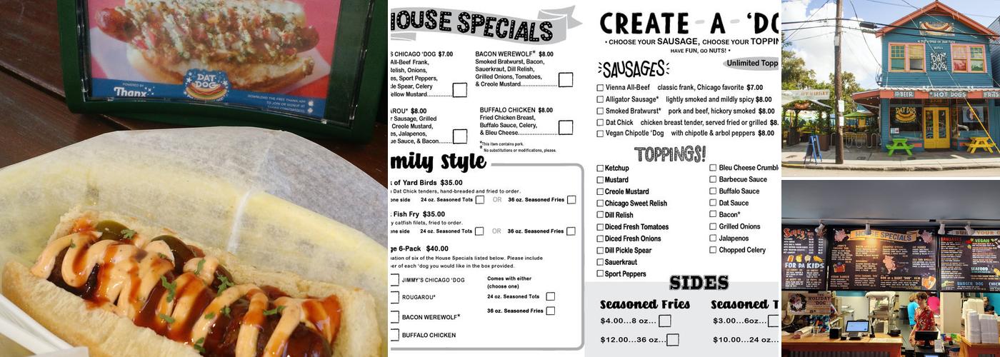 Dat Dog Menu
