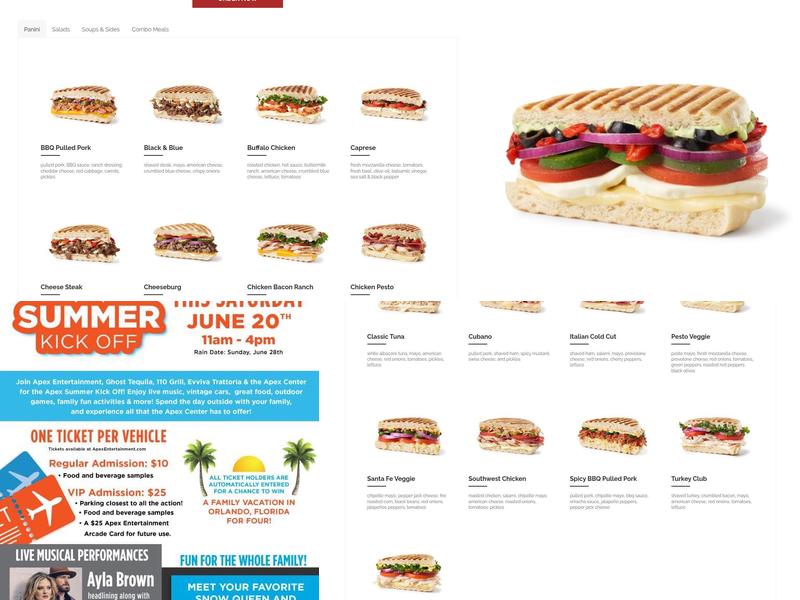 Hot Table Menu