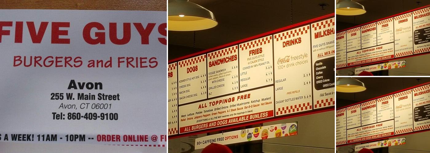 Five Guys Menu