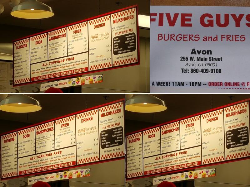 Five Guys Menu