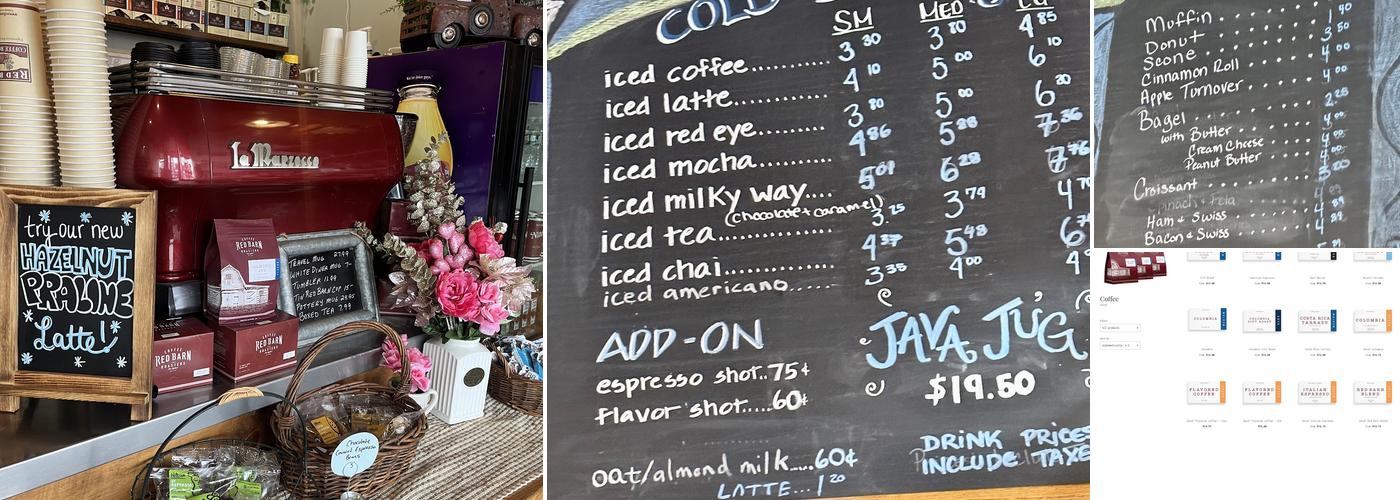 Red Barn Coffee Roasters Menu