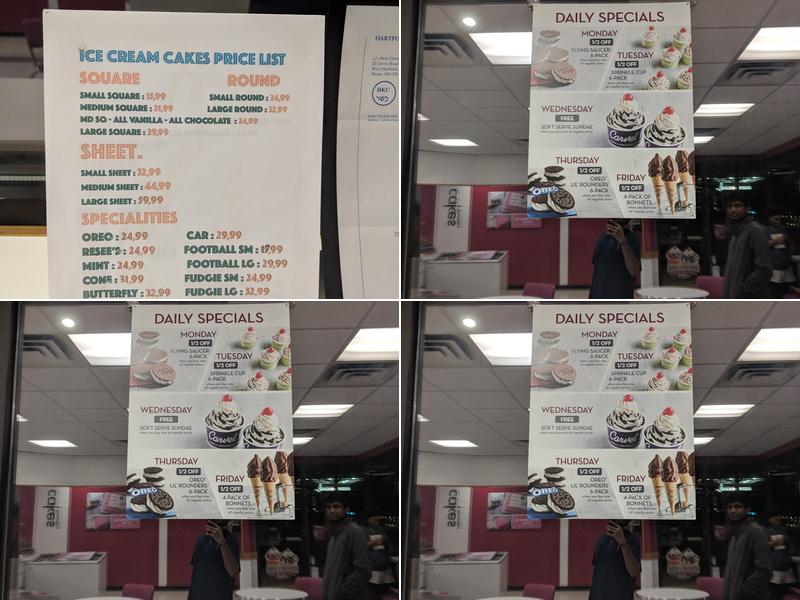 Carvel of Avon Menu