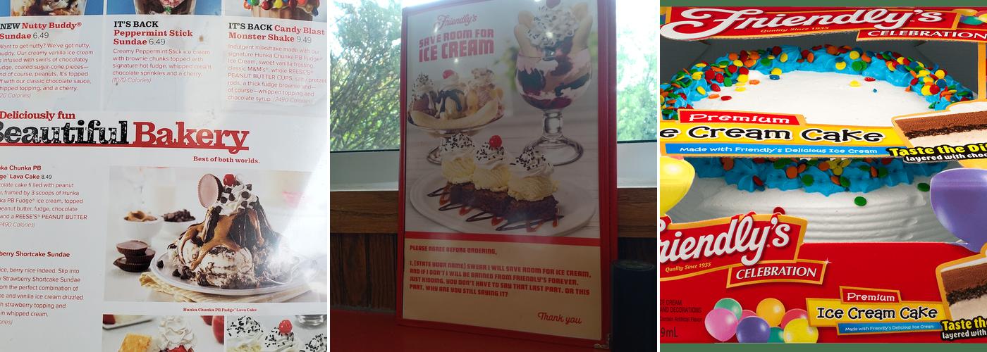 Friendly's Menu