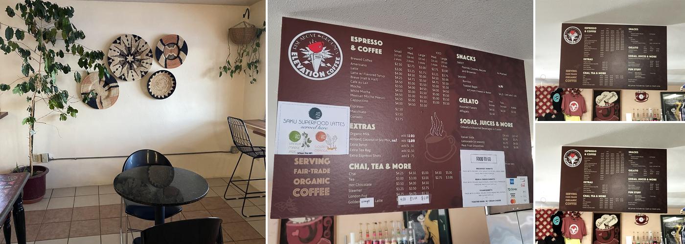 Elevation Coffee Menu