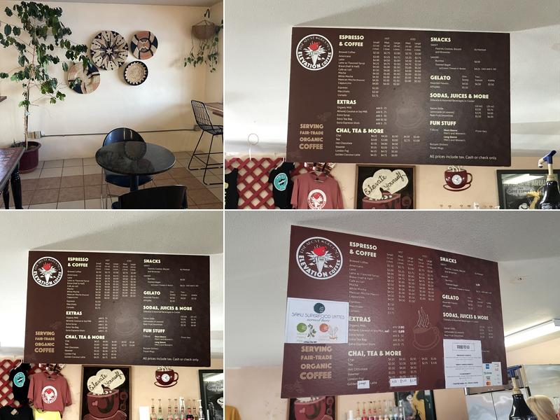 Elevation Coffee Menu