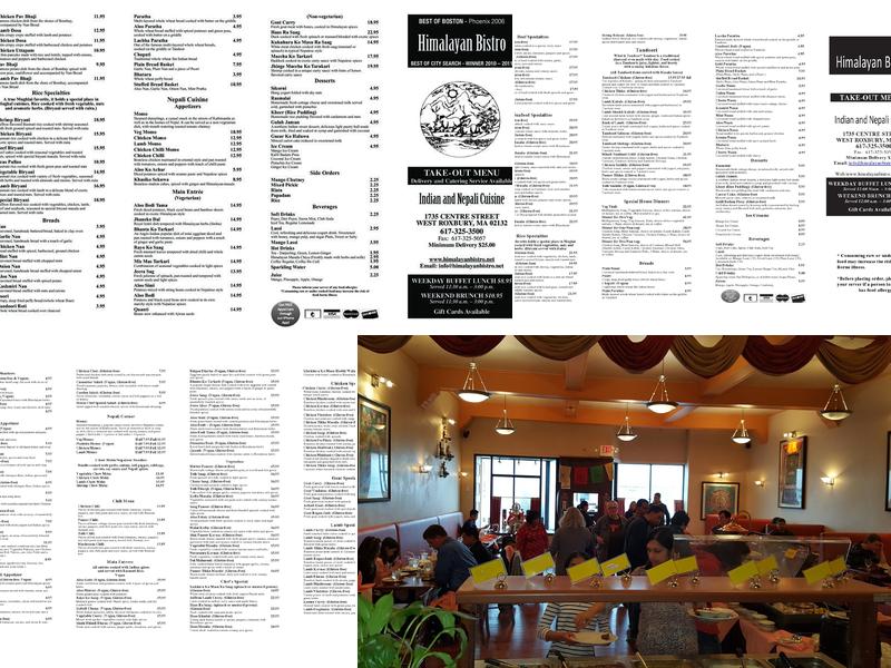 Himalayan Bistro Menu