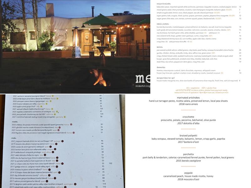 Medley. Menu