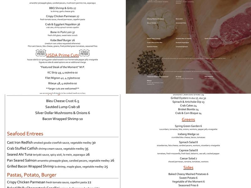 Buddies Bar & Grill Menu