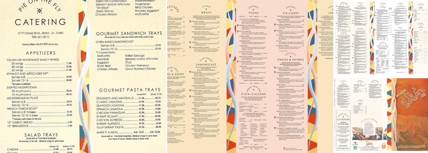 The Original Italian Pie Menu
