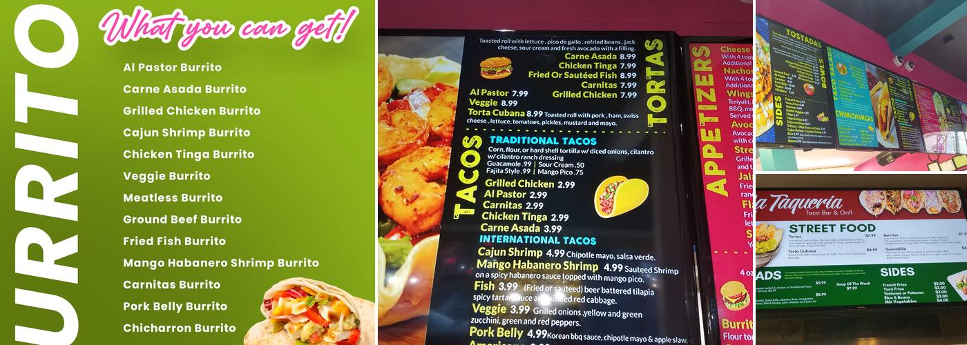 La Taqueria Menu