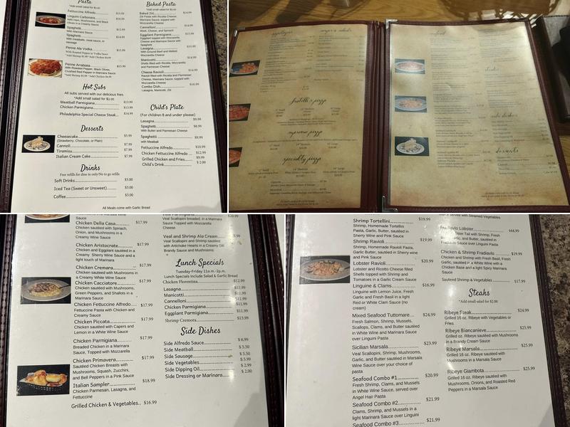 Fratelli's Italian Grille Menu