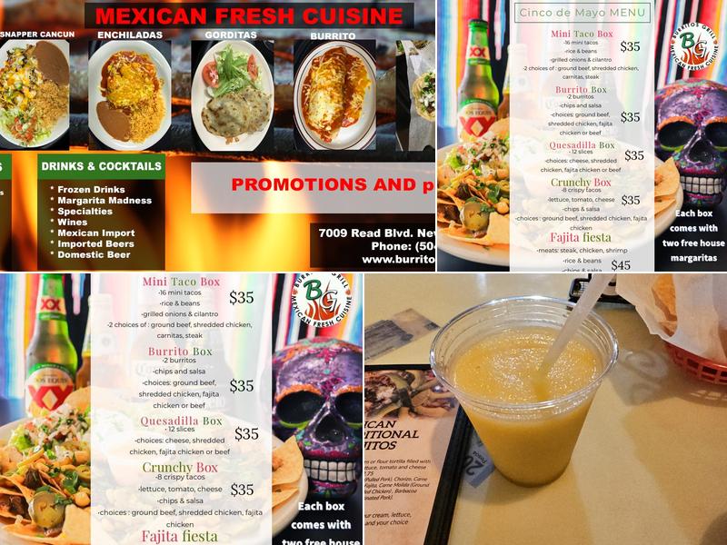 Burritos Grill - New Orleans Menu