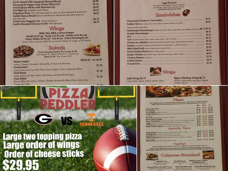 Pizza Peddler Menu