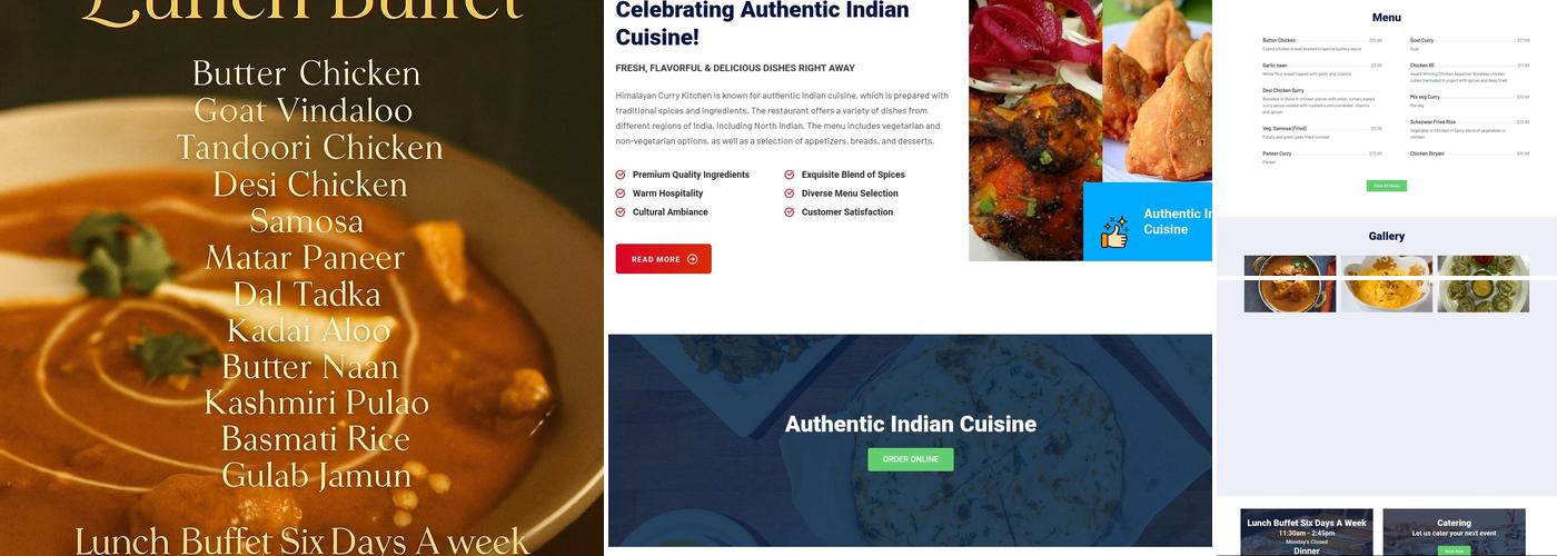 Himalayan Curry Kitchen Menu