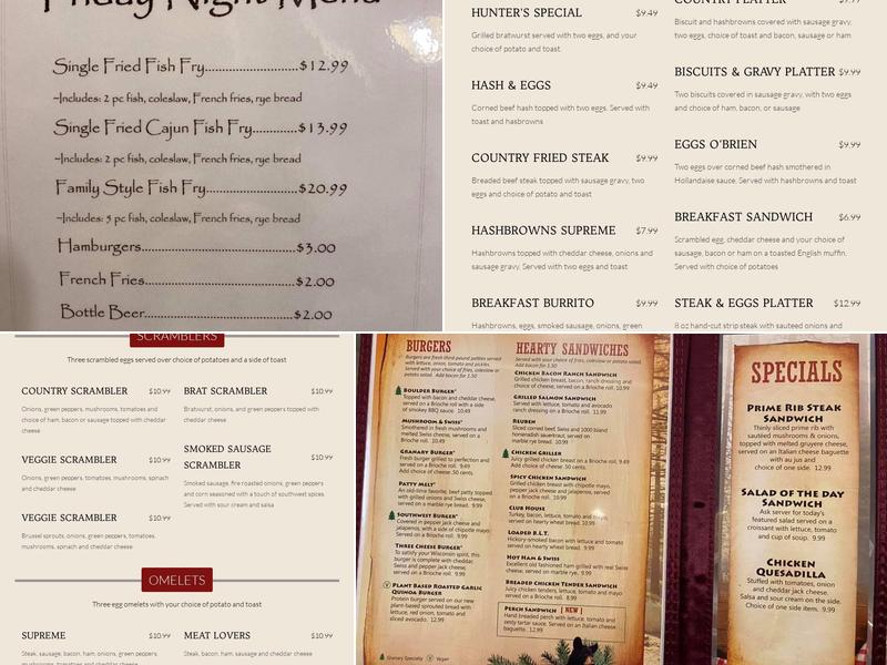 Wild’s Granary Restaurant Menu