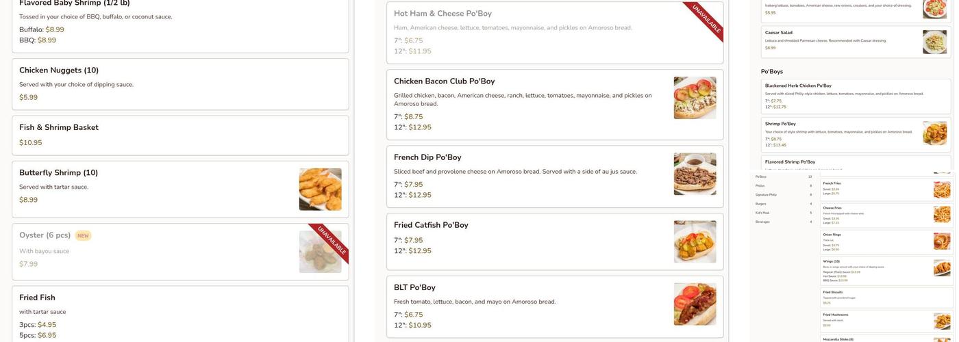 South of Philly Menu