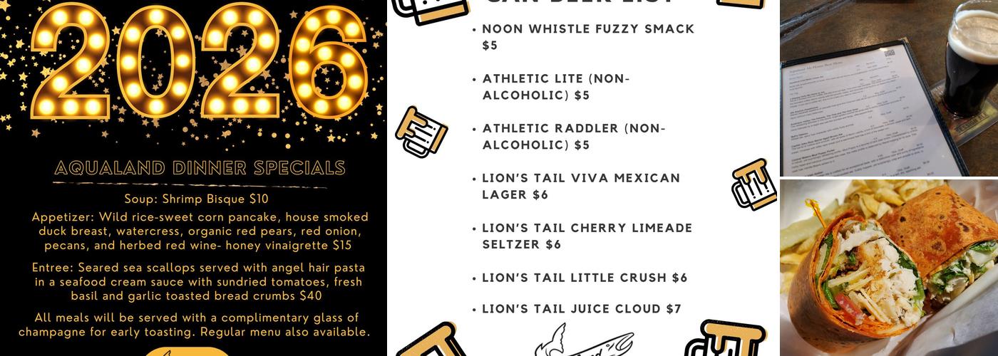 Aqualand Ale House Menu