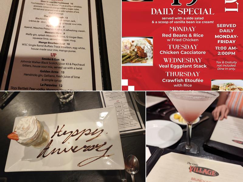 The Little Village - Airline Menu