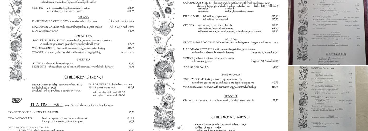 Special Teas Menu