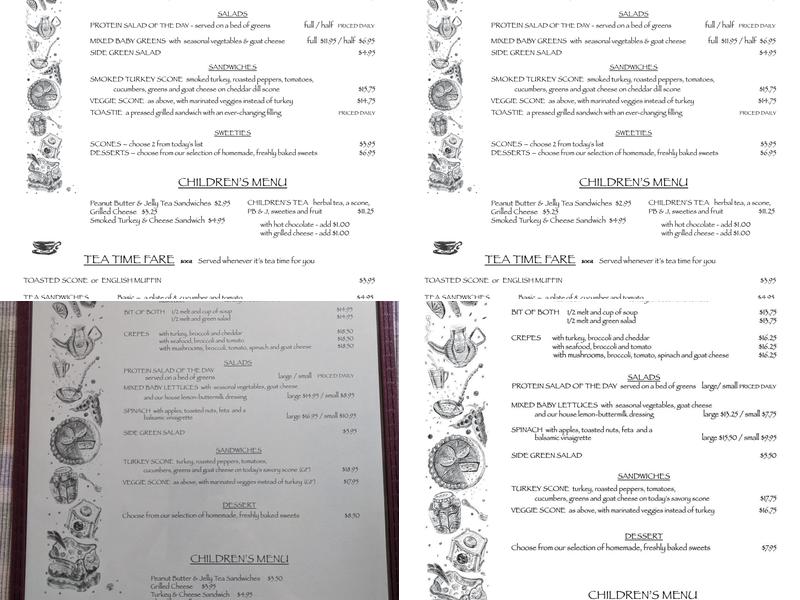 Special Teas Menu