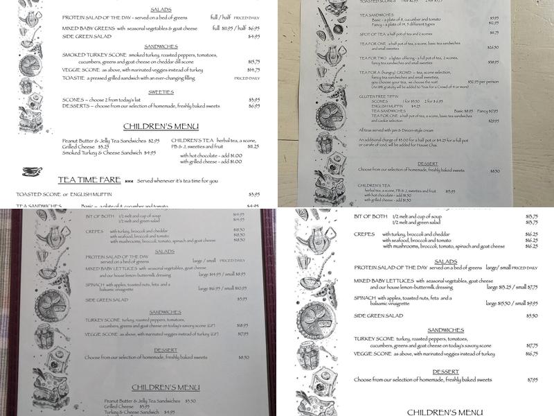 Special Teas Menu