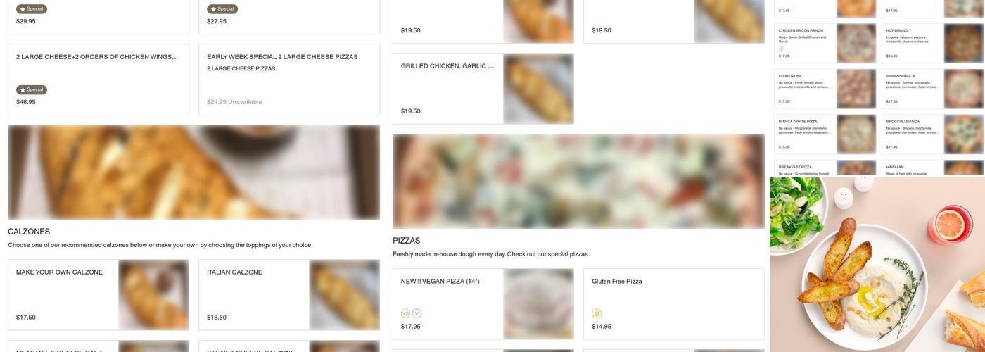 Pizzeria Bruno’s NORWOOD Menu