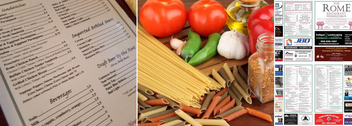 Rome Restaurant Menu