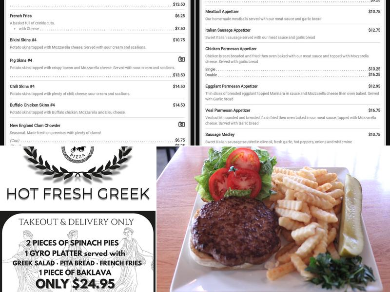 Nikolas Pizza Menu