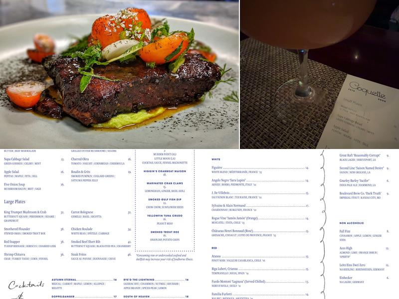 Coquette Menu