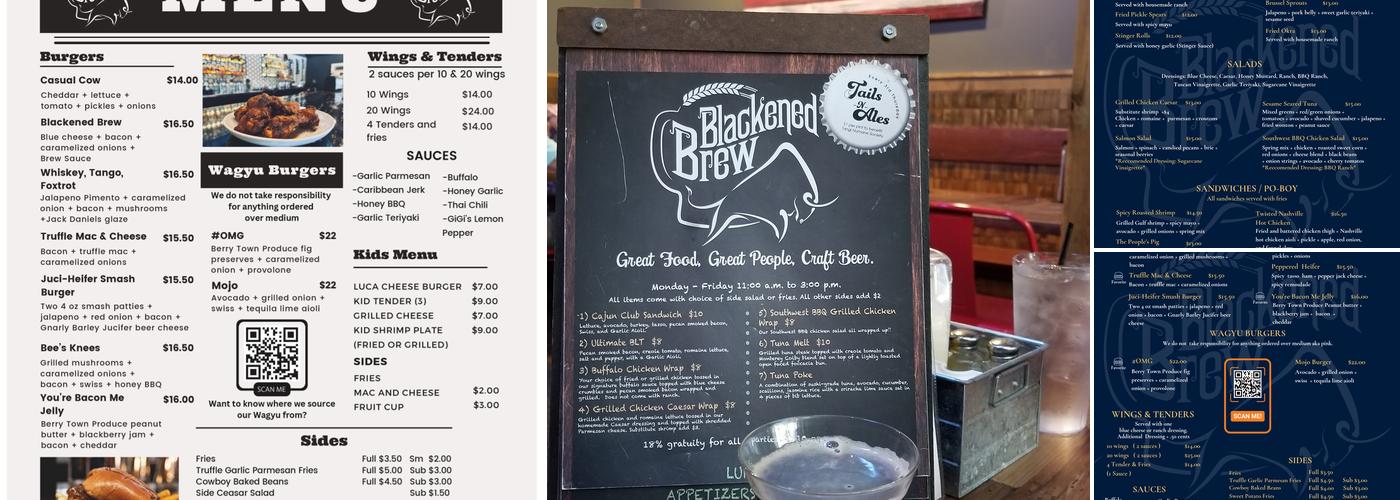 Blackened Brew Menu