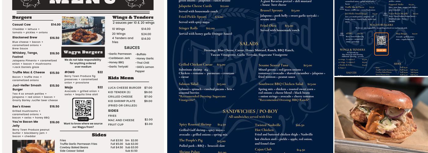 Blackened Brew Menu