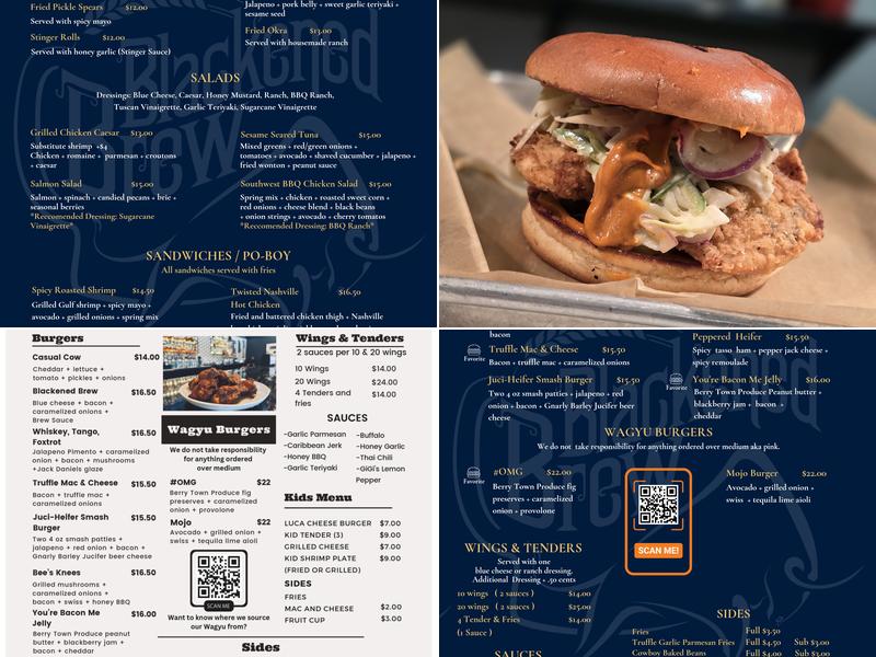 Blackened Brew Menu