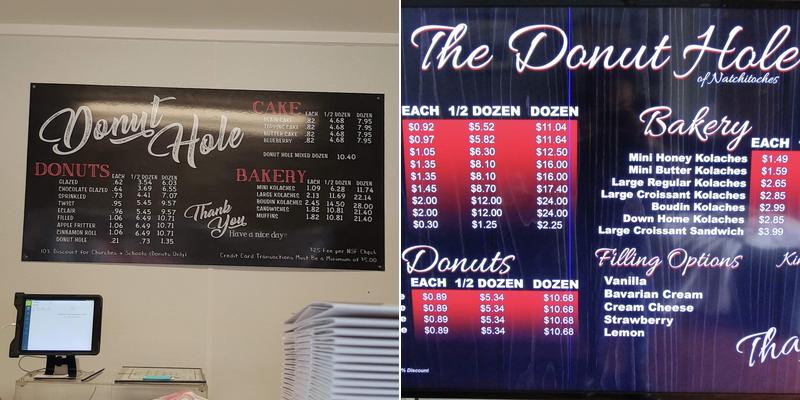 Donut Hole Menu