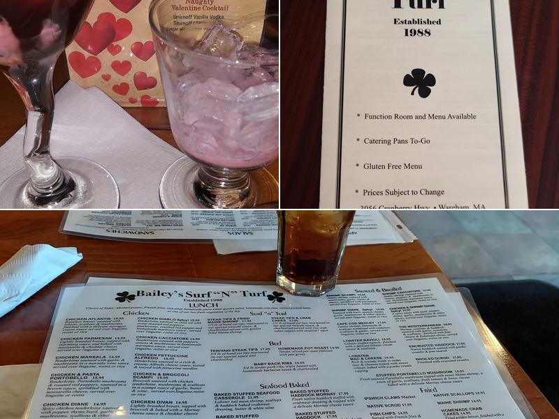 Bailey's Surf N Turf Menu