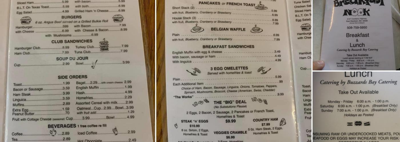 The Breakfast Nook Menu