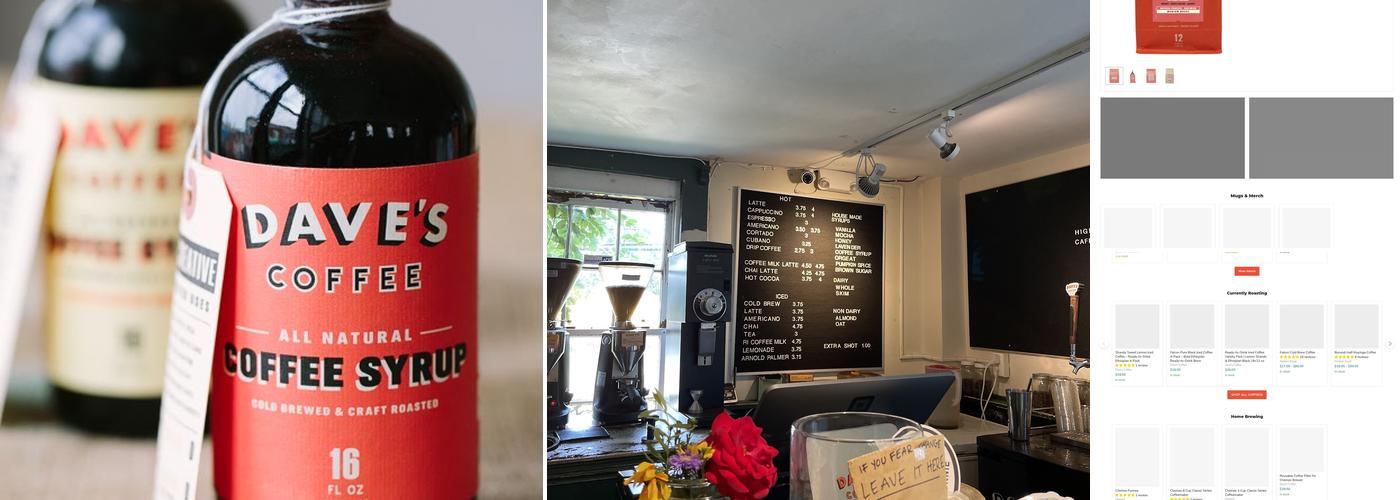 Dave's Coffee Menu